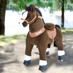 Best PonyCycle Rid Selv - Hest, mørkebrun m. hvid blis, Medium