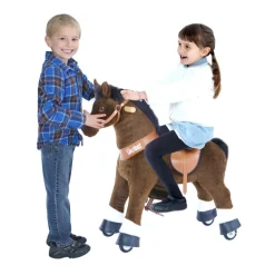 Best PonyCycle Rid Selv - Hest, mørkebrun m. hvid blis, Medium