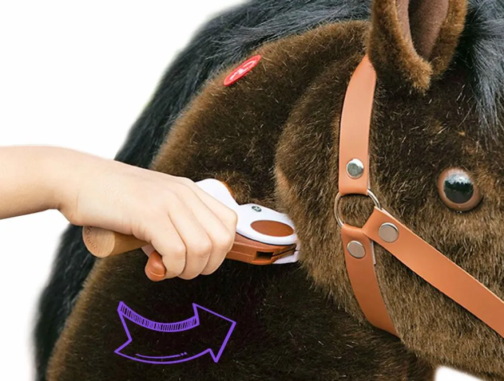 Best PonyCycle Rid Selv - Hest, sort m. hvid blis, Medium