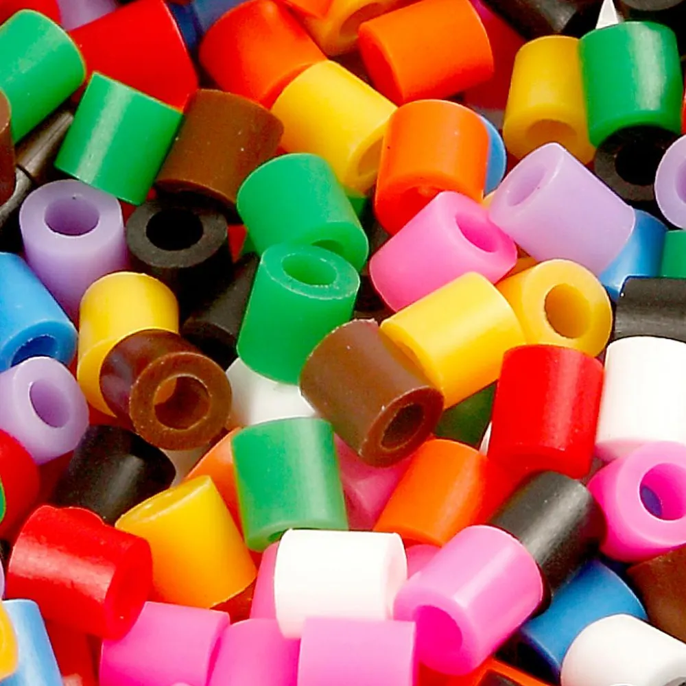 Clearance Rørperler midi - Basisfarver, 1.100 stk.