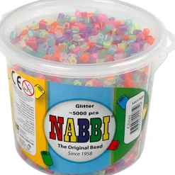 Outlet Rørperler midi - Glitterfarver, 5.000 stk.
