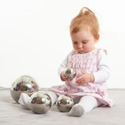 New tickit® Sansekugler af stål - Sølv, 4 stk