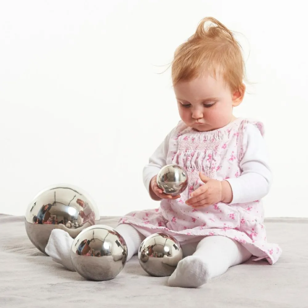 New tickit® Sansekugler af stål - Sølv, 4 stk