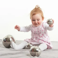 New tickit® Sansekugler af stål - Sølv, 4 stk