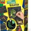Sale SES Creative Scratch kort - Glow in the dark dinosaurer