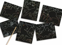 Sale SES Creative Scratch kort - Glow in the dark dinosaurer