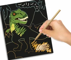 Sale SES Creative Scratch kort - Glow in the dark dinosaurer