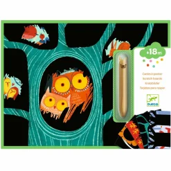 Hot Djeco Scratch kort (fra 18 mdr) - Dyrevenner