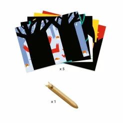 Hot Djeco Scratch kort (fra 18 mdr) - Dyrevenner