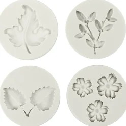 Discount Creativ Company Silikoneform - Blade & blomster, 6 motiver