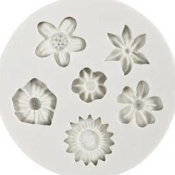 Online Creativ Company Silikoneform - Blomstermix, 6 motiver