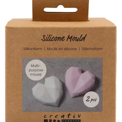 New Creativ Company Silikoneform - Facethjerte, 2 stk