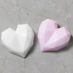 New Creativ Company Silikoneform - Facethjerte, 2 stk