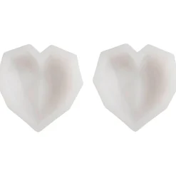 New Creativ Company Silikoneform - Facethjerte, 2 stk