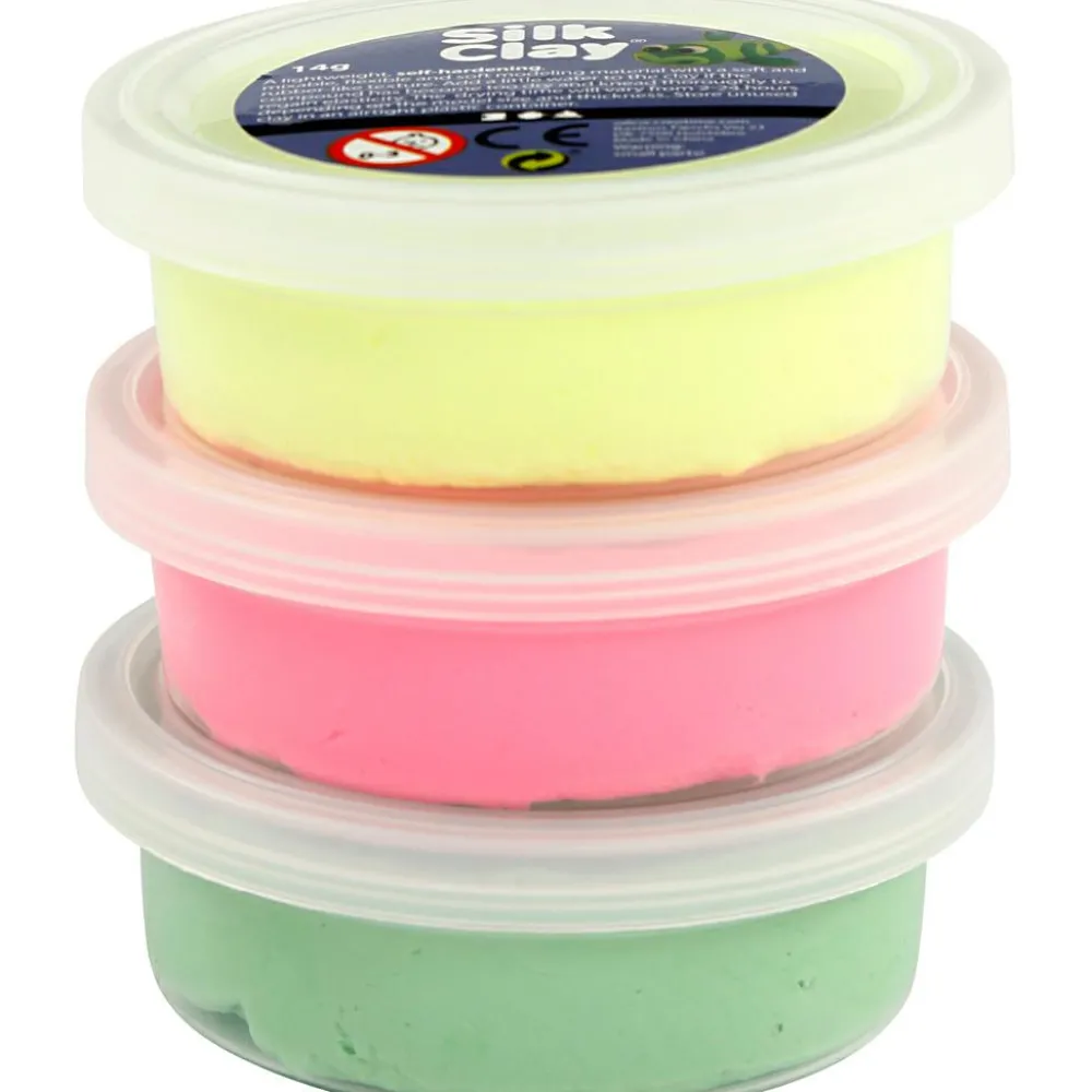 Sale Creativ Company Silk Clay 3 x 14 gr. - Neon