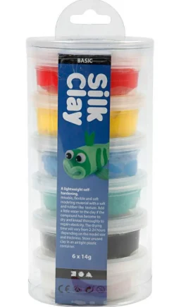 Sale Creativ Company Silk Clay 6 x14 gr. - Basisfarver