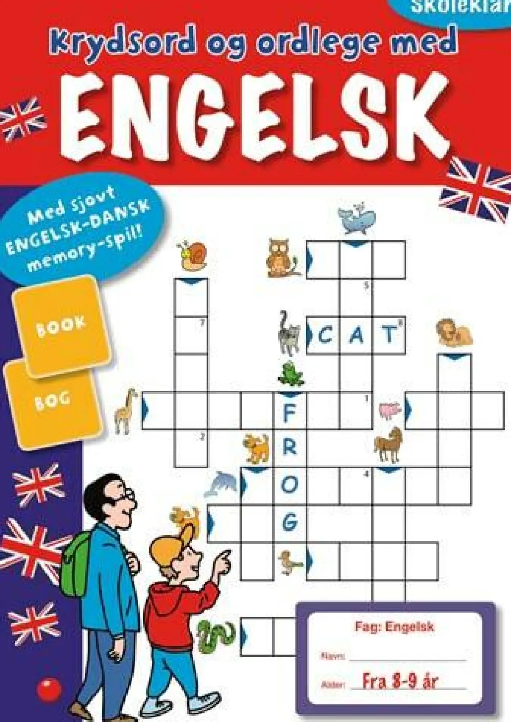 Hot Forlaget Bolden Skoleklar: Krydsord og ordlege med engelsk
