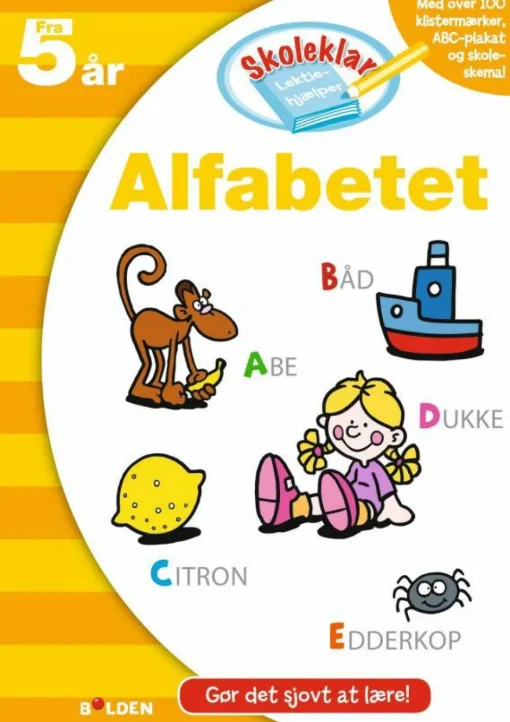 Sale Forlaget Bolden Skoleklar lektiehjælper: Alfabetet