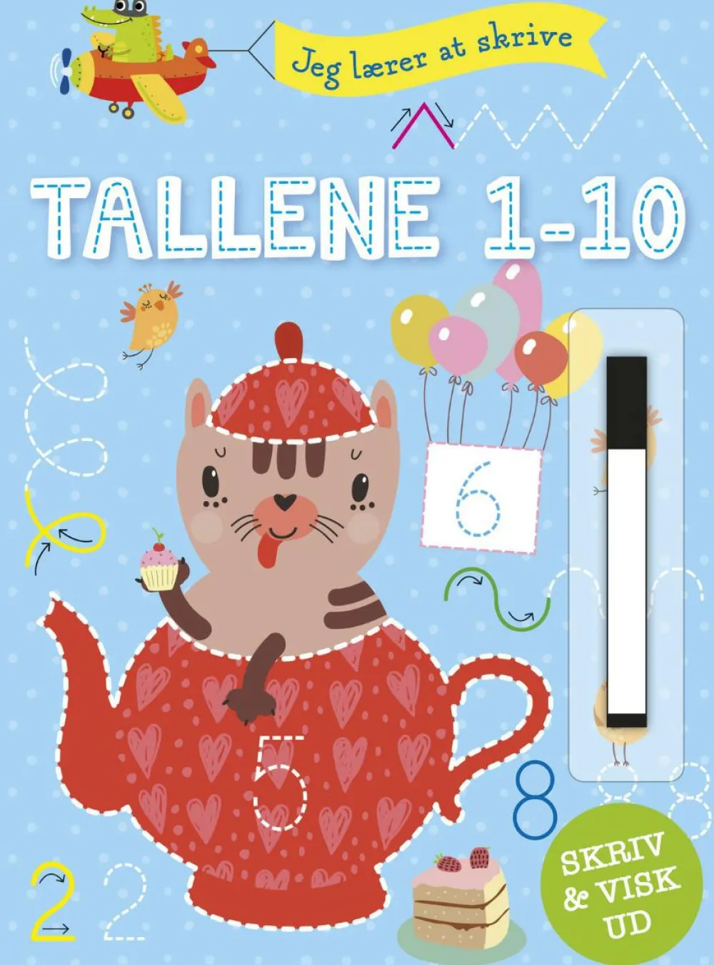 Hot Forlaget Bolden Skriv og visk ud: Jeg lærer at skrive tallene 1-10