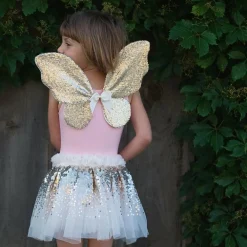 Sale Great Pretenders Skørt & vinger - Guldpailletter, str. 3-6 år