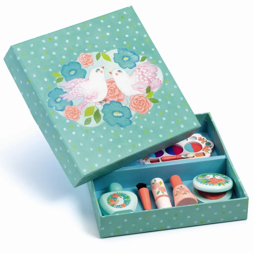 Sale Djeco Sminkesæt i træ - Inkl. opbevaringsæske