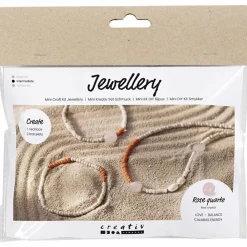 New Creativ Company Smykkekit - Halskæde & armbånd, Rosakvarts
