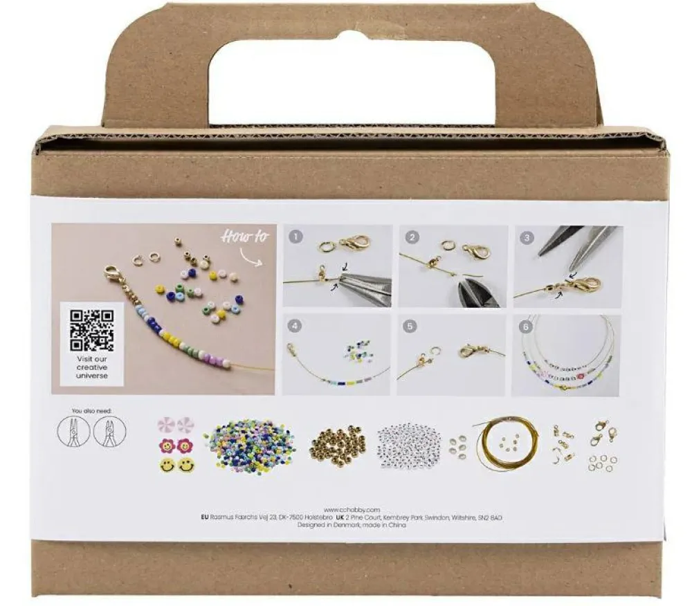 Creativ Company Smykkekit - Halskæder m. bogstavperler