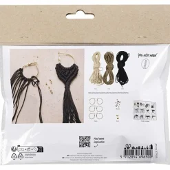 Creativ Company Smykkekit - Macramé øreringe, 3 par