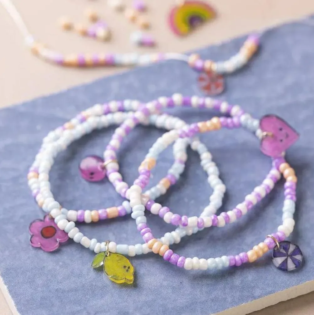 New Creativ Company Smykkekit mini - Armbånd m. krympeplast charms