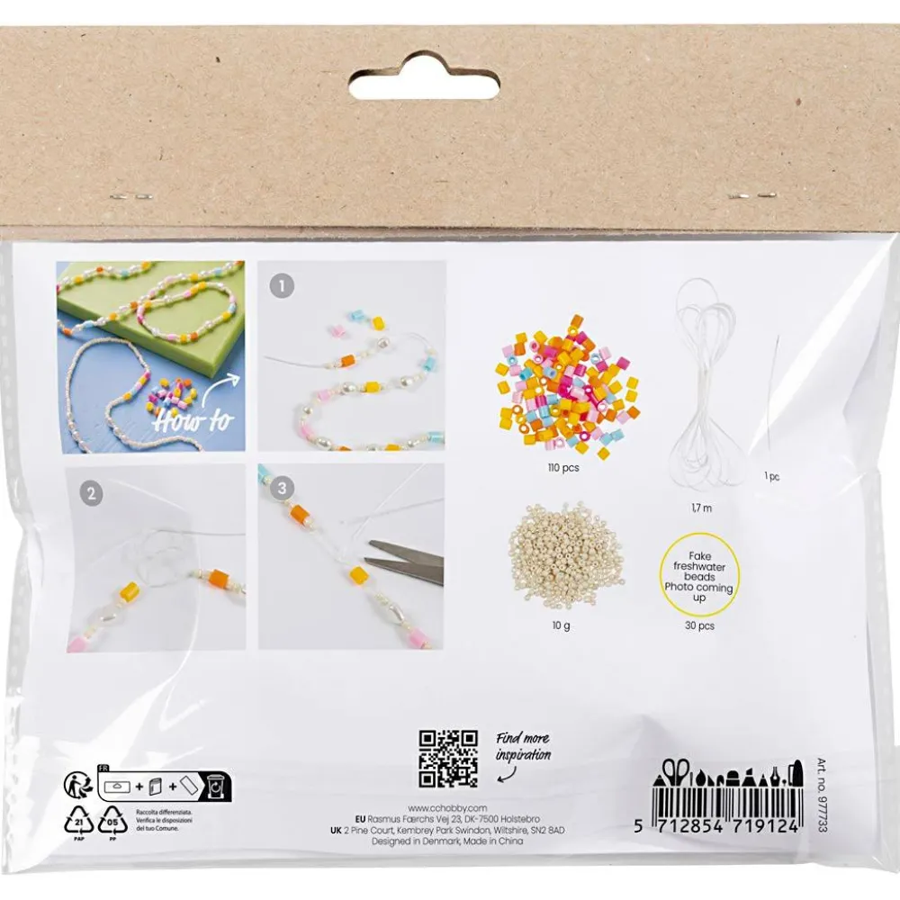 Online Creativ Company Smykkekit mini - Rocaiperler og rørperler