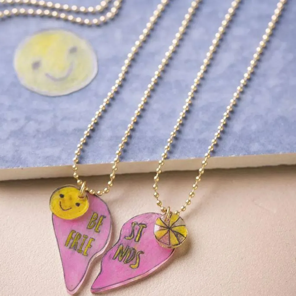 Clearance Creativ Company Smykkekit mini - Venindehalskæde af krympeplast