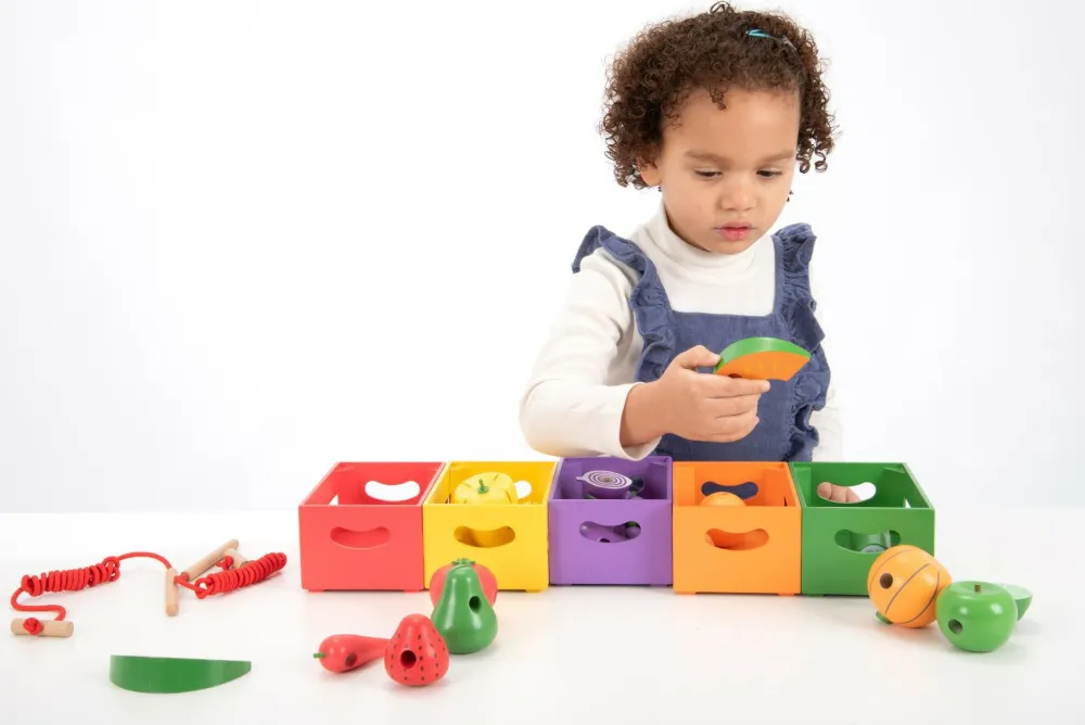 Best tickit® Sorter i kasser - Grøntsager og frugter