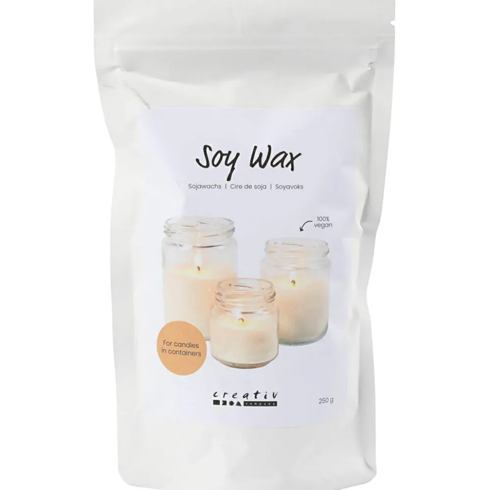 Creativ Company Soyavoks til lys i beholdere - Creme, 250 gr.