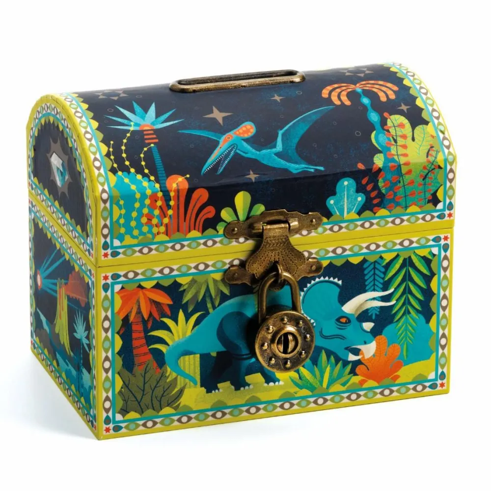 Hot Djeco Sparebøsse med hængelås - Dinosaurer