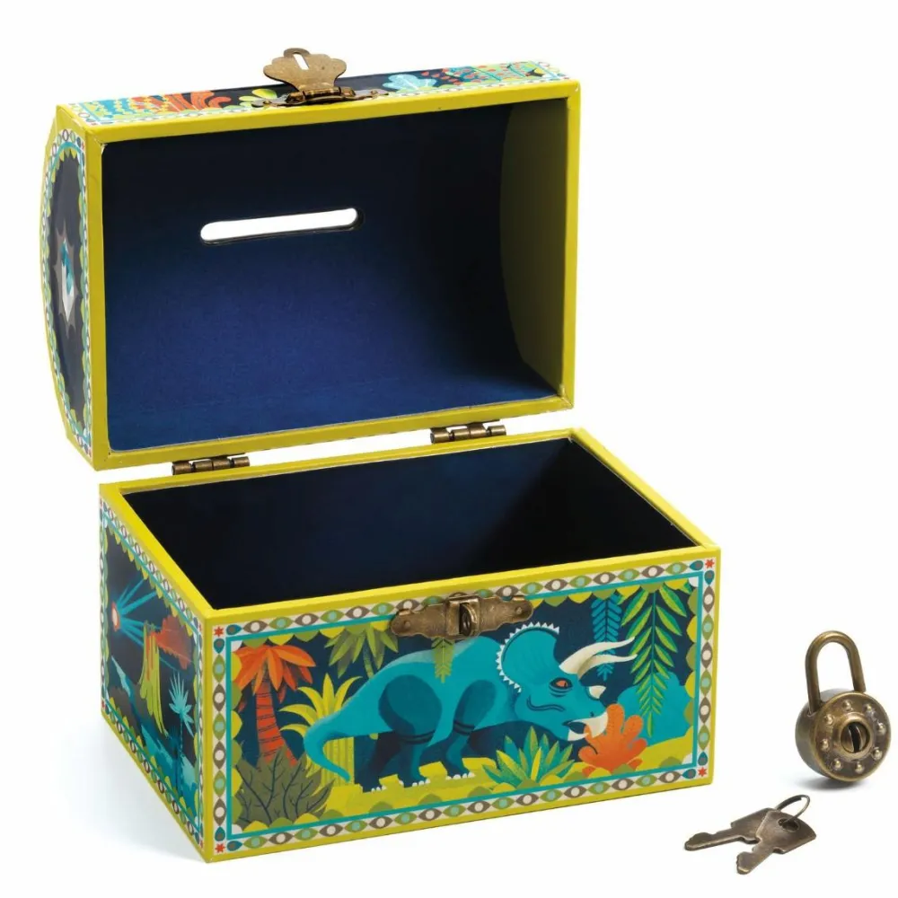 Hot Djeco Sparebøsse med hængelås - Dinosaurer