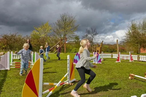 Discount Springbane til børn - Brun hest, 1 stk.