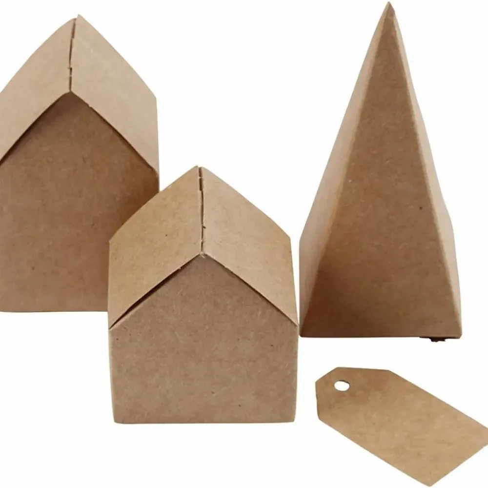 Creativ Company Sæt m. udstansede huse og træer, 24 stk