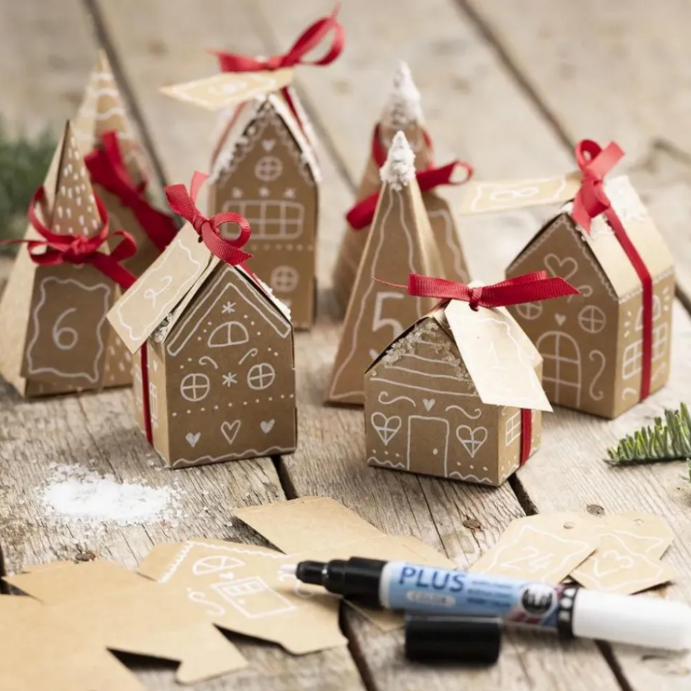 Creativ Company Sæt m. udstansede huse og træer, 24 stk