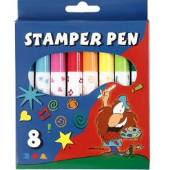 Hot Creativ Company Stempeltusser - Ass. farver, 8 stk