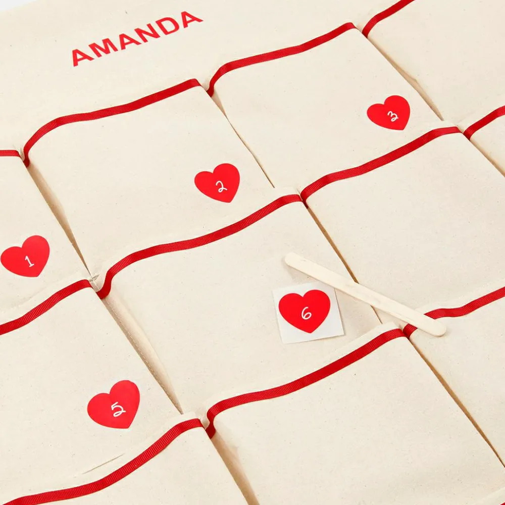 Sale Creativ Company Stickers til tekstildekoration - Kalendertal, røde