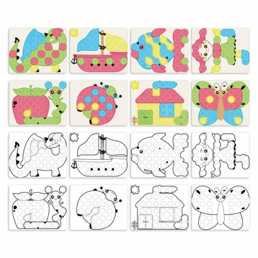 New Quercetti Stiftmosaik - FantaColor Junior Pastel, 58 stk