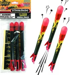 Best Stomp Rocket tilbehør - X-Treme raketter, 3 stk