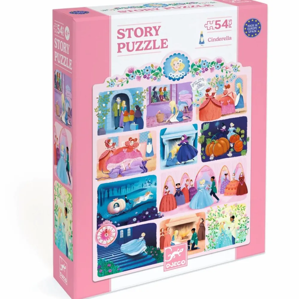Clearance Djeco Story puslespil m. 54 brikker - Askepot