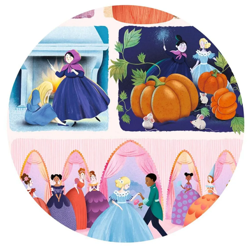 Clearance Djeco Story puslespil m. 54 brikker - Askepot