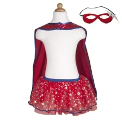 Hot Great Pretenders Superheltinde m. skørt og maske, str. 4-7 år