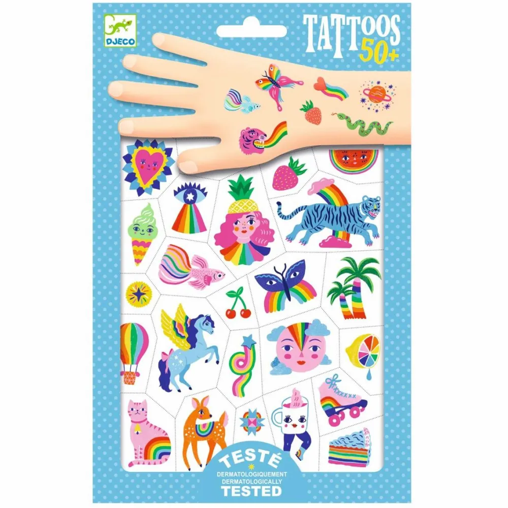 Discount Djeco Tatoveringer - Regnbuer