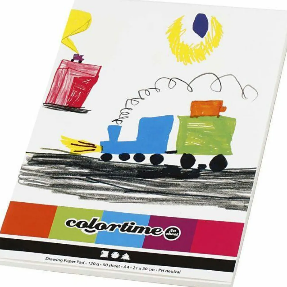 Best Creativ Company Tegneblok A4 / 120 gr. - Hvid, 50 ark