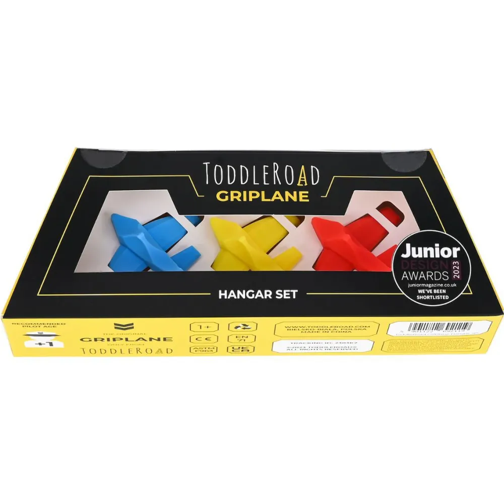 Clearance ToddleRoad Griplane hangar sæt m. 3 fly