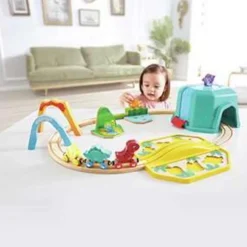 Sale Hape Togbane til de små - Dinosaurland, 27 dele