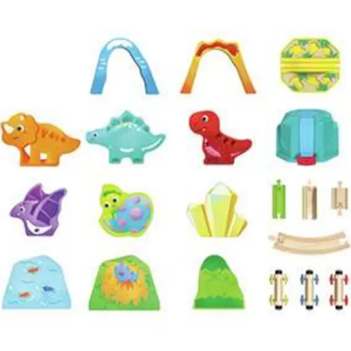 Sale Hape Togbane til de små - Dinosaurland, 27 dele